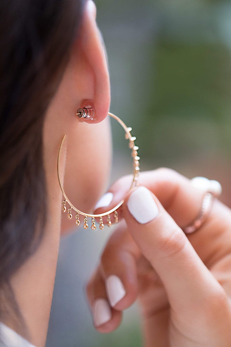 Chrysmela - Most Secure Locking Earring Back Platinum with Support Disc, Automatically Fit Lock Lift Earrings, Hypoallergenic, Patented in The US UK France Italy and Japan - Image 4